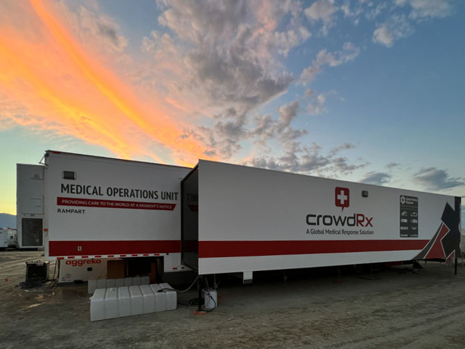 Medical trailer at event